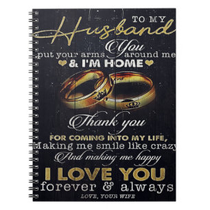 Letter To My Husband, Love Quotes Letter Notebook