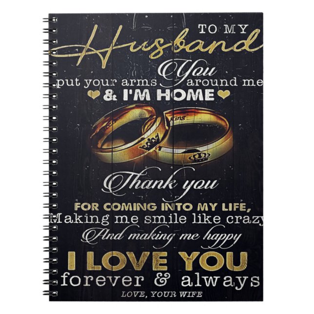 Letter To My Husband, Love Quotes Letter Notebook (Front)