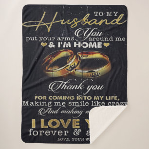 Letter To My Husband, Love Quotes Letter Sherpa Blanket