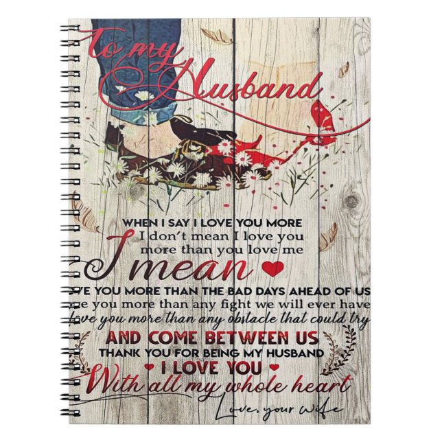 Letter To My Husband | Love Quotes To Husband Notebook (Front)