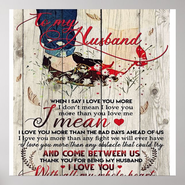 Letter To My Husband | Love Quotes To Husband Poster (Front)