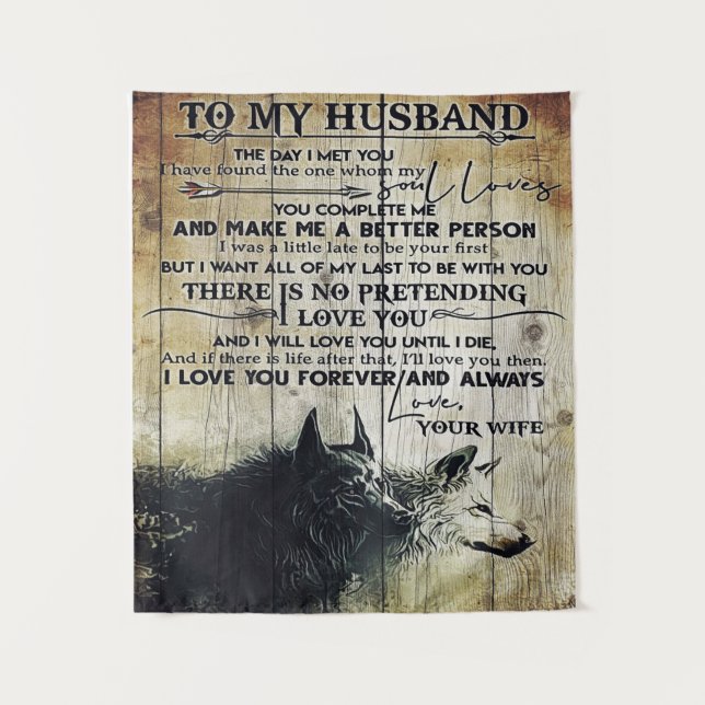 Letter To My Husband | Love Quotes To Husband Tapestry (Front)