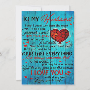 Letter To My Husband   Lovely To My Husband Gift Holiday Card