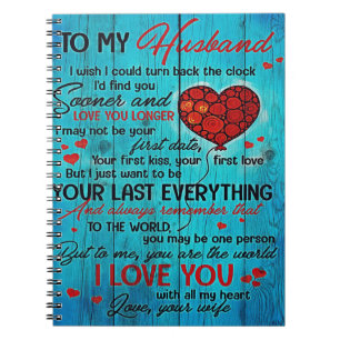 Letter To My Husband   Lovely To My Husband Gift Notebook