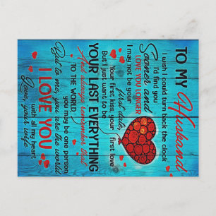 Letter To My Husband   Lovely To My Husband Gift Postcard