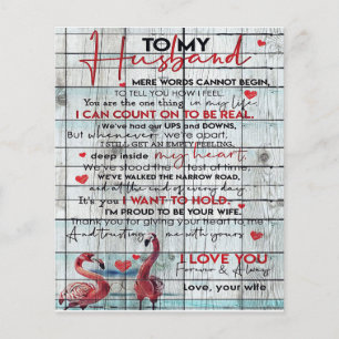 Letter To My Husband , New Home Gift Flyer