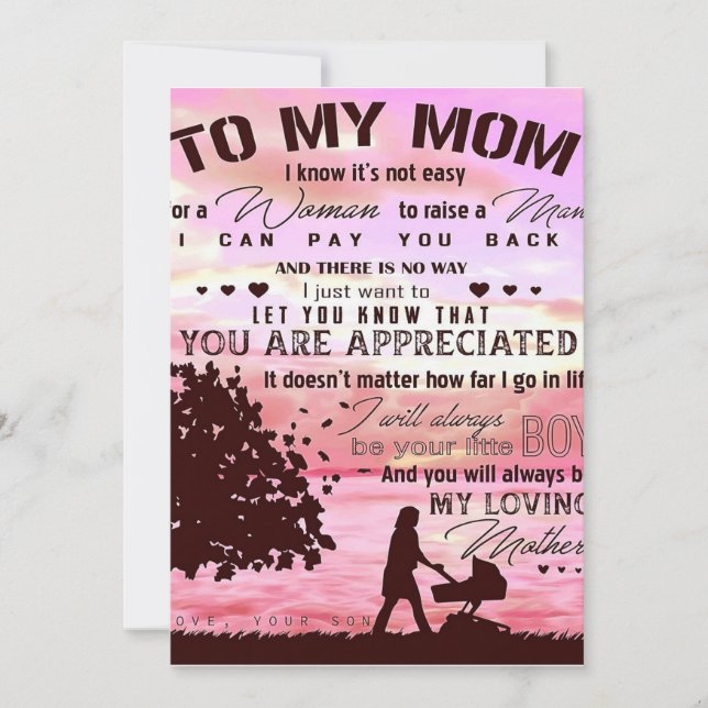 Letter To My Mum | Letter To Family Holiday Card (Front)