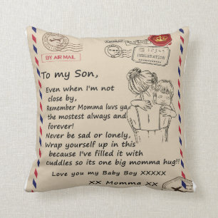 Letter To My Son From Mum Cushion