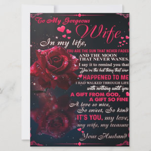 Letter To My Wife Gift, Couple Love Wedding Gift