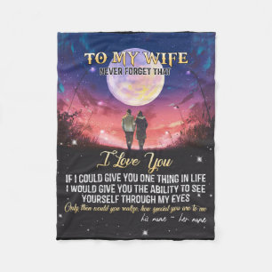 Letter To My Wife Valentine's Day Gift Fleece Blanket