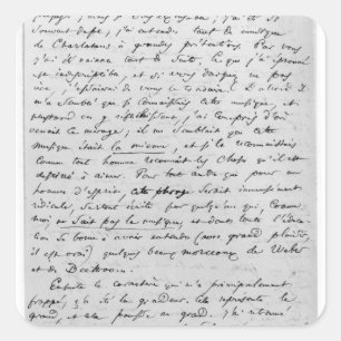 Letter to Richard Wagner  17th February 1860 Square Sticker