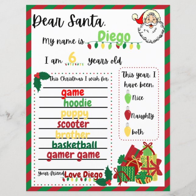 Letter to Santa (Front)
