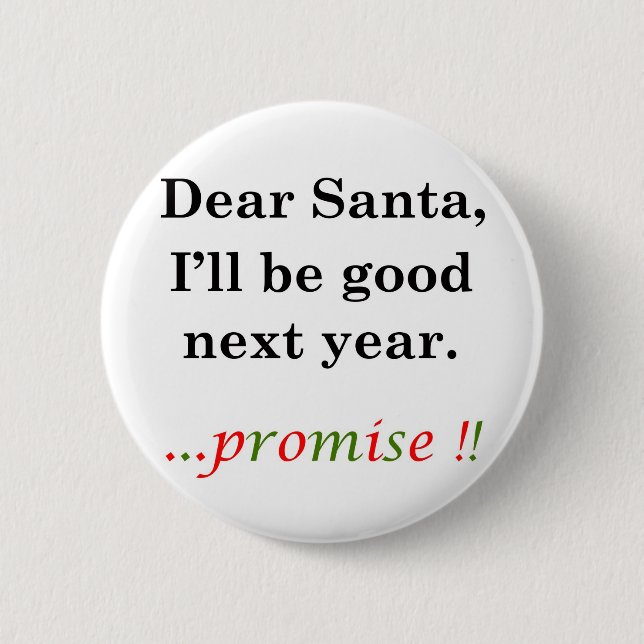 Letter to Santa 6 Cm Round Badge (Front)