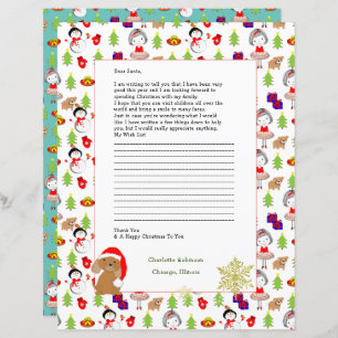 Letter to Santa Claus Cute Personalised Stationery