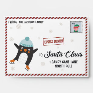 Letter to Santa Claus express delivery elf stamp Envelope