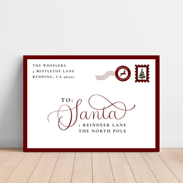 Letter To Santa Family Christmas Holiday Canvas Print (Creator Uploaded)
