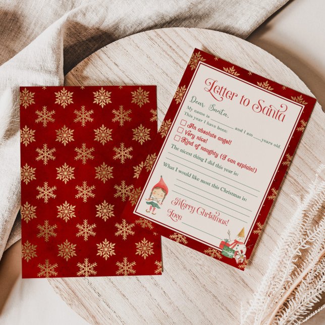 Letter to Santa from girl template (Creator Uploaded)