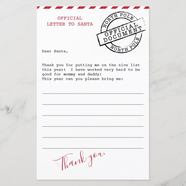 Letter to Santa - Kids Package (Front)