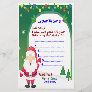 LETTER TO SANTA STATIONERY.