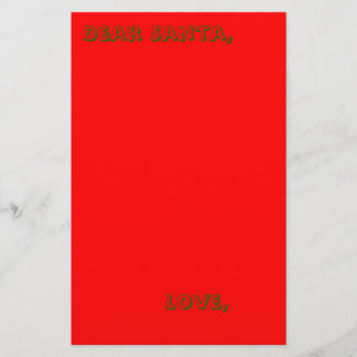 Letter to Santa stationery