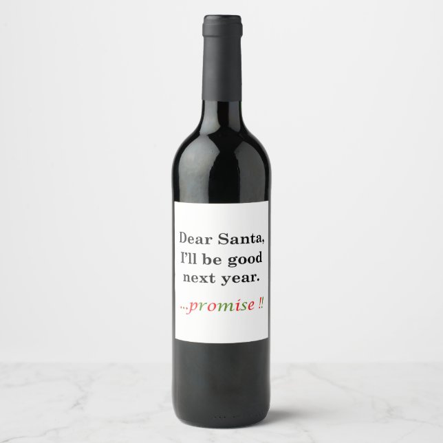 Letter to Santa Wine Label (Front)