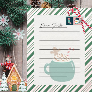 Letter to Santa with Sweet Treats Gingerbread Man