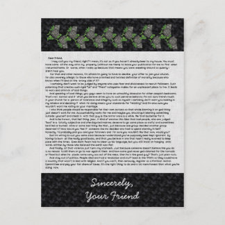 Letter to the Bible Thumpers Postcard