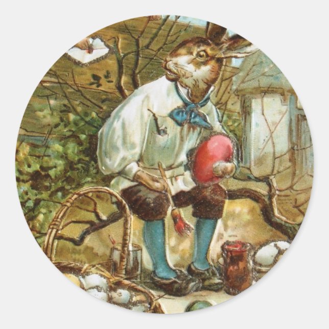 Letter toThe Easter Bunny Classic Round Sticker (Front)