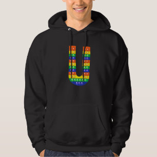 Letter U Capital Alphabet Fidget Pop It Matching P Hoodie