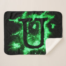 Letter U Green Capital Alphabet