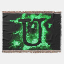 Letter U Green Capital Alphabet