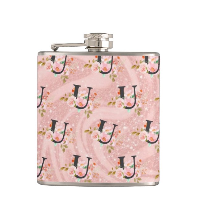 Letter U Hip Flask (Front)