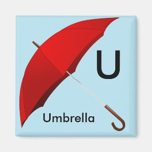 Letter U is for Umbrella Children's Magnet