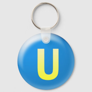 Letter U Key Ring