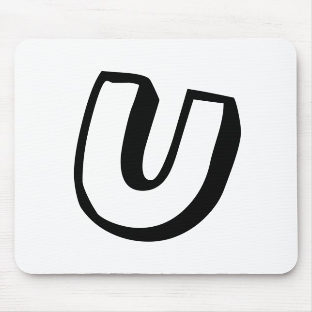 Letter U Mouse Mat (Front)