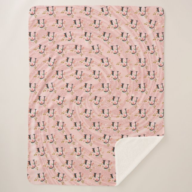 Letter U Sherpa Blanket (Front)