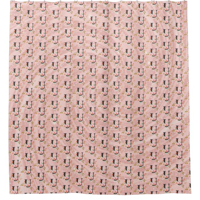 Letter U Shower Curtain (Front)