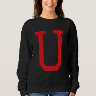 Letter U Uppercase Alphabet Initial Classic School Sweatshirt