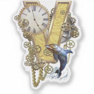 Letter V Birthday customisation Sticker