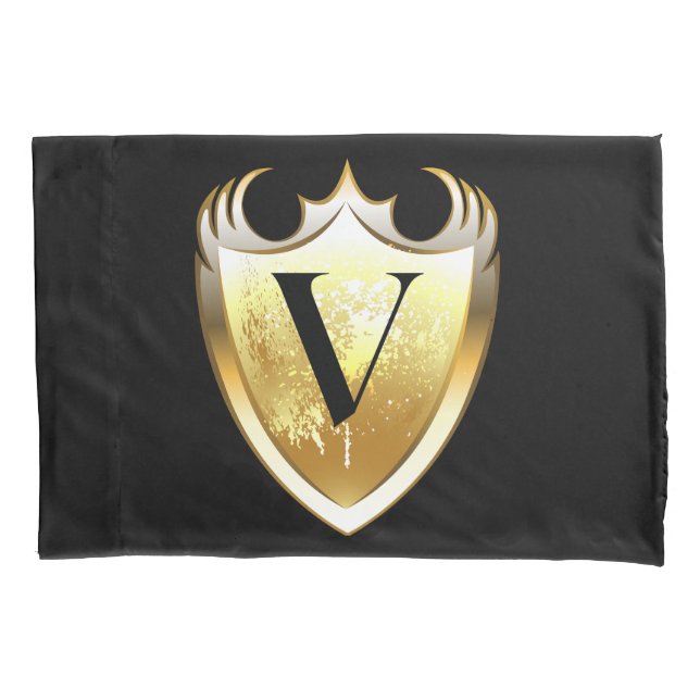 Letter V Capital Alphabet Pillowcase (Front)