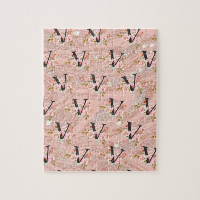 Letter V Jigsaw Puzzle (Vertical)