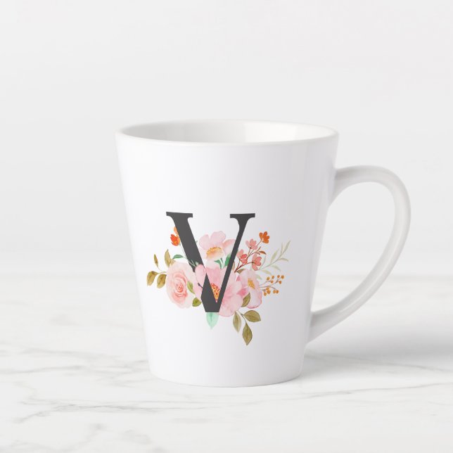 Letter V Latte Mug (Right)