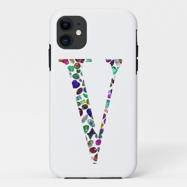 Letter V Monogram Case-Mate iPhone Case (Back)