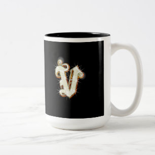 Letter V Monogram Mug