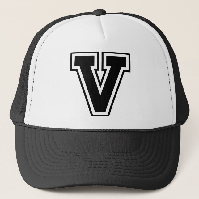 Letter "V" monogram Trucker Hat (Front)