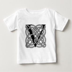 Letter V Monogram Vintage Celtic Knot Print Baby T-Shirt