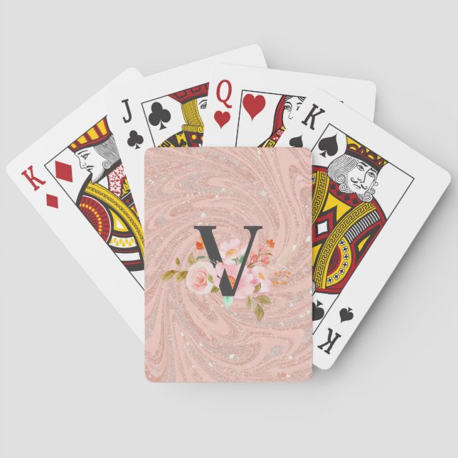 Letter V Playing Cards (Back)