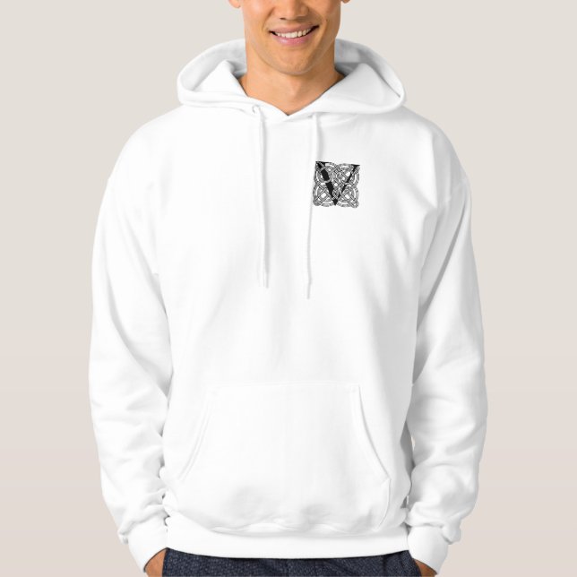 Letter V Vintage Celtic Knot Monogram Hoodie (Front)