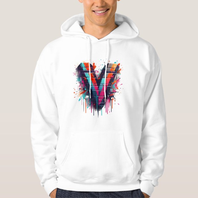 Letter V: Vivid Victory, Vibrant Vibes Hoodie (Front)