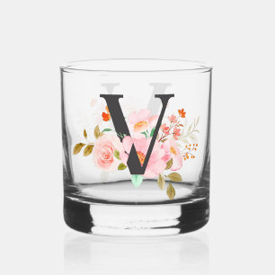 Letter V Whiskey Glass